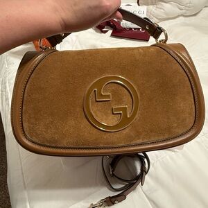 GUCCI LARGE BLONDIE SUEDE BAG